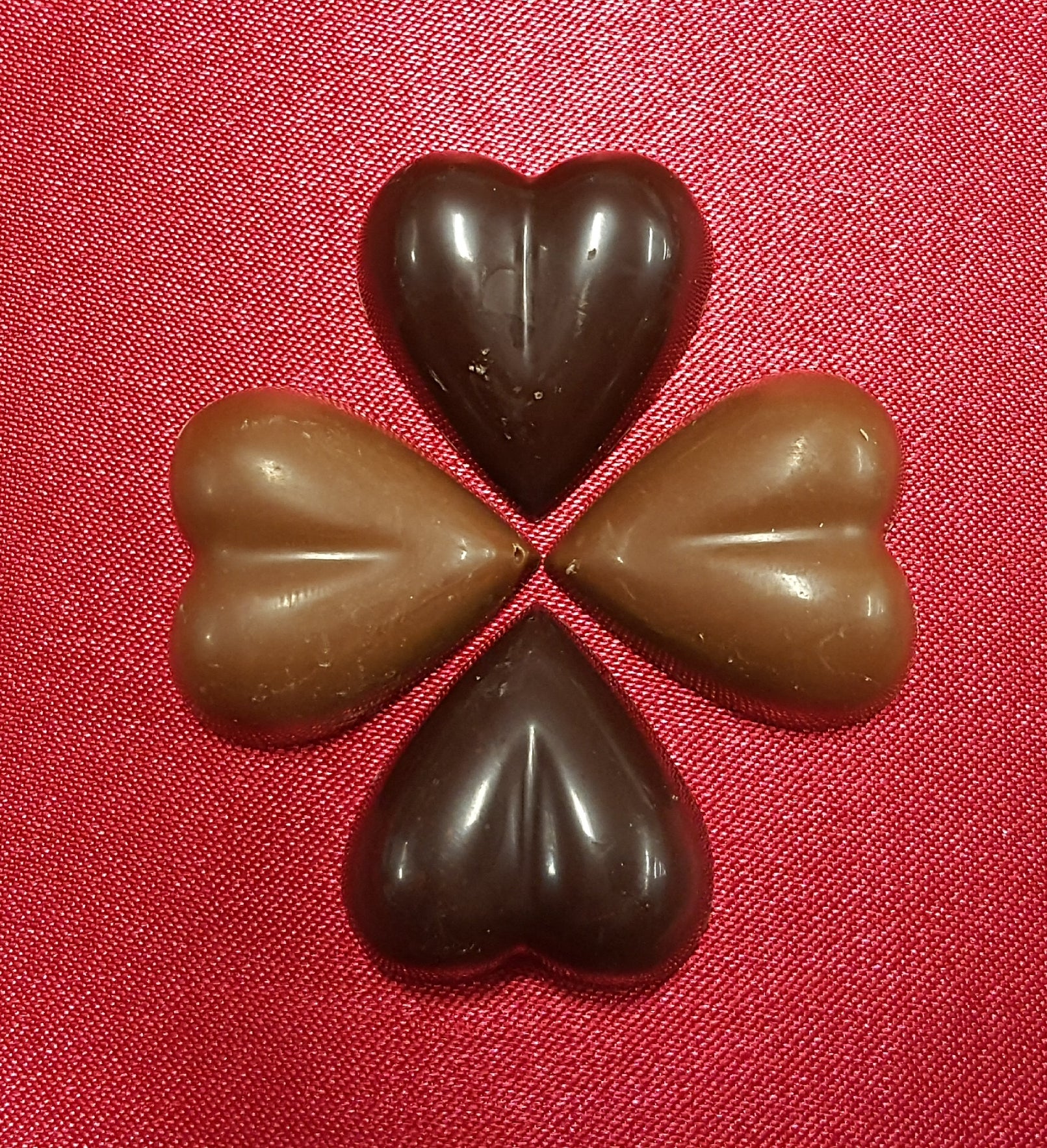 Moulage bonbonniere coeur chocolat lait