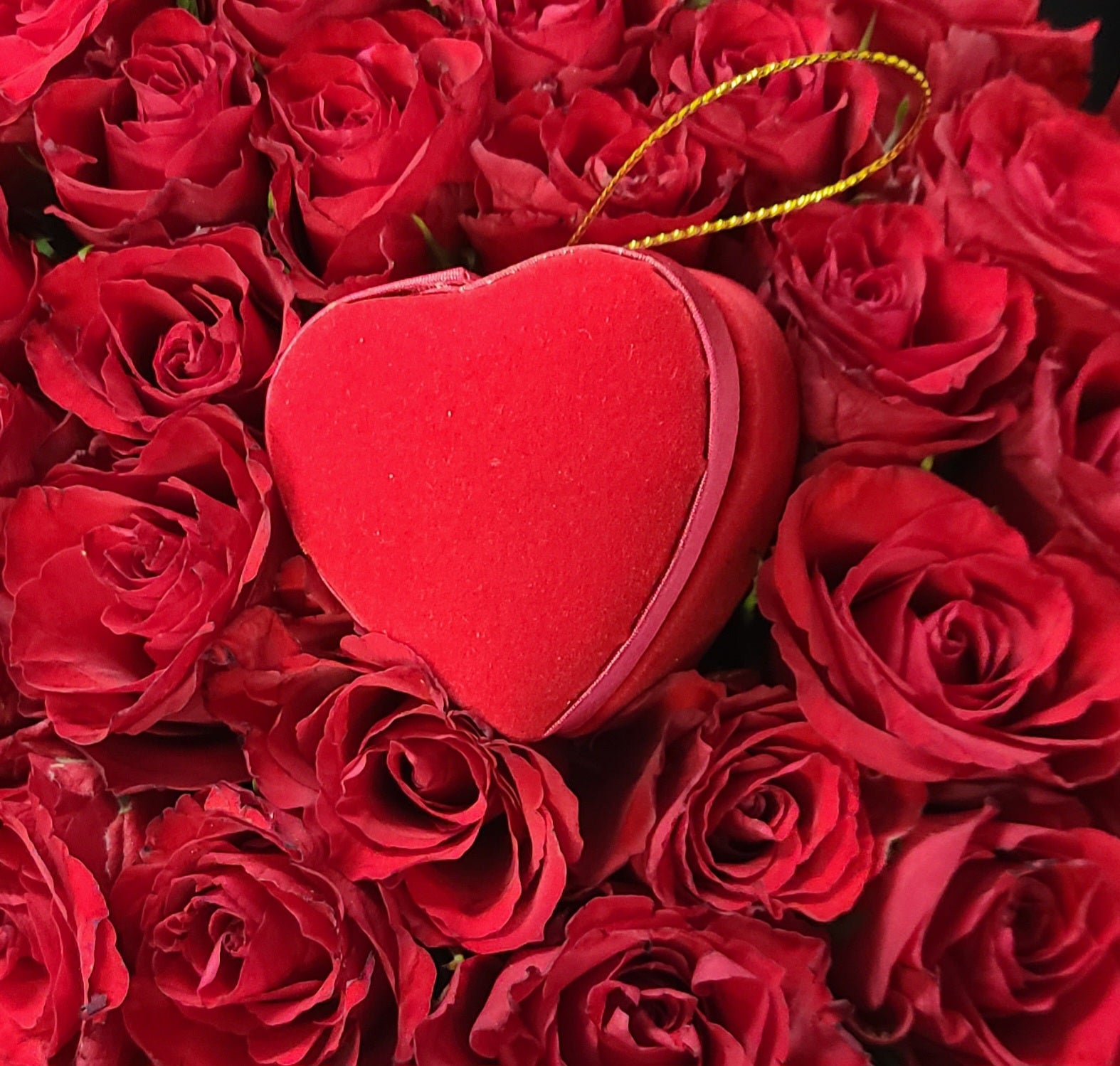 Mini Coeur velours - Palet d'Or