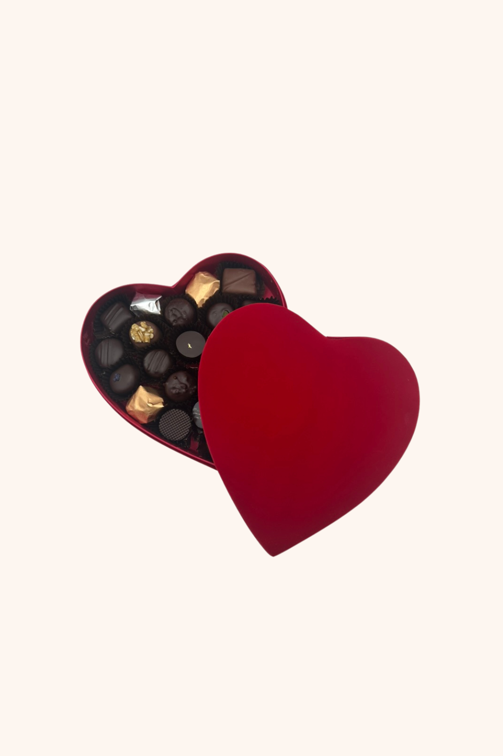 Boîte moyenne Coeur velours 190g