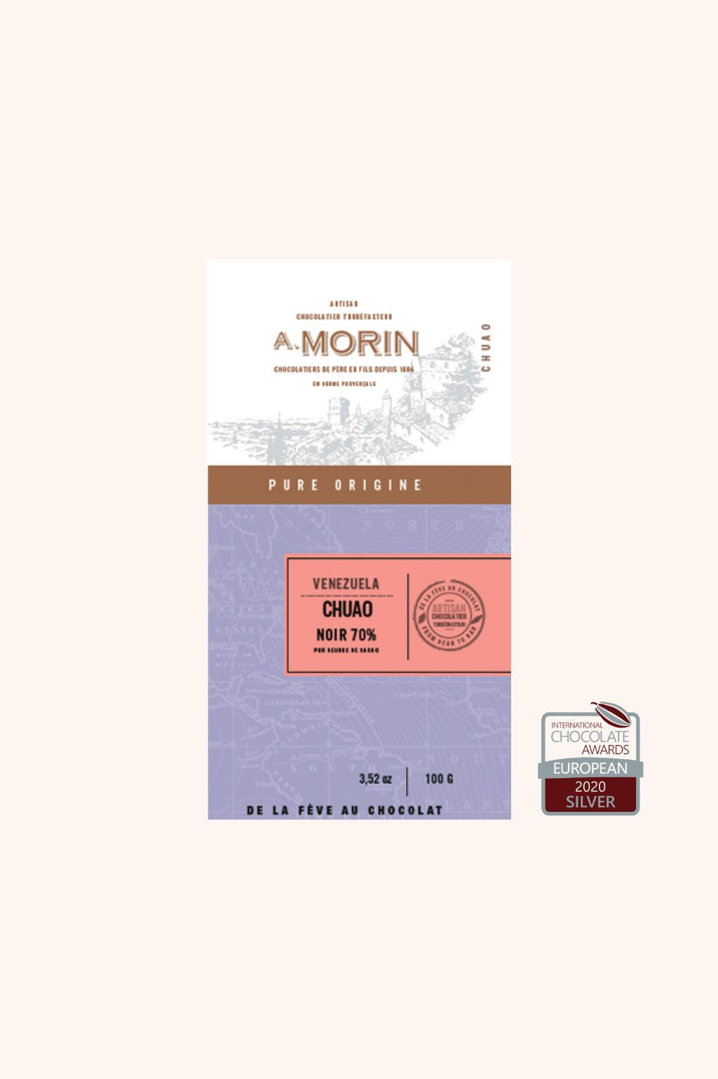 Tablette de chocolat noir Venezuela Chuao 70% - 100g