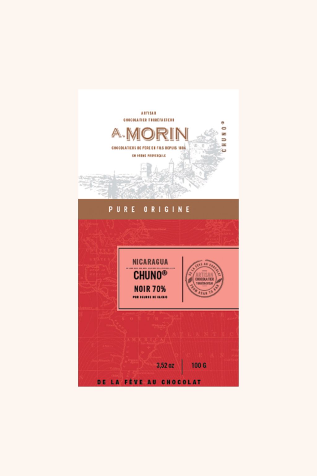 Tablette de chocolat noir Nicaragua Chuno 70% - 100g