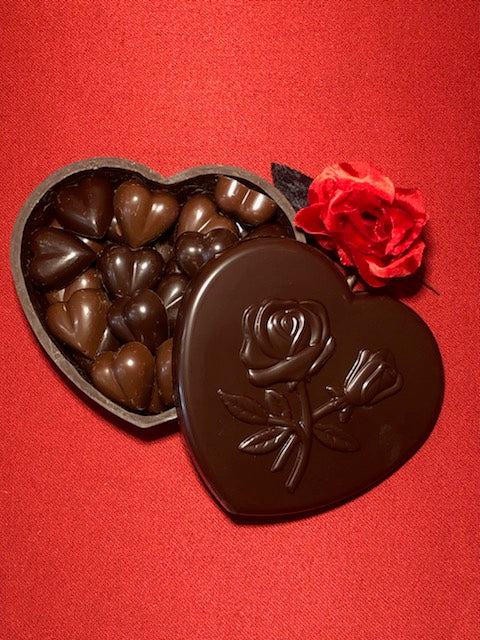 Moulage bonbonniere coeur au chocolat noir