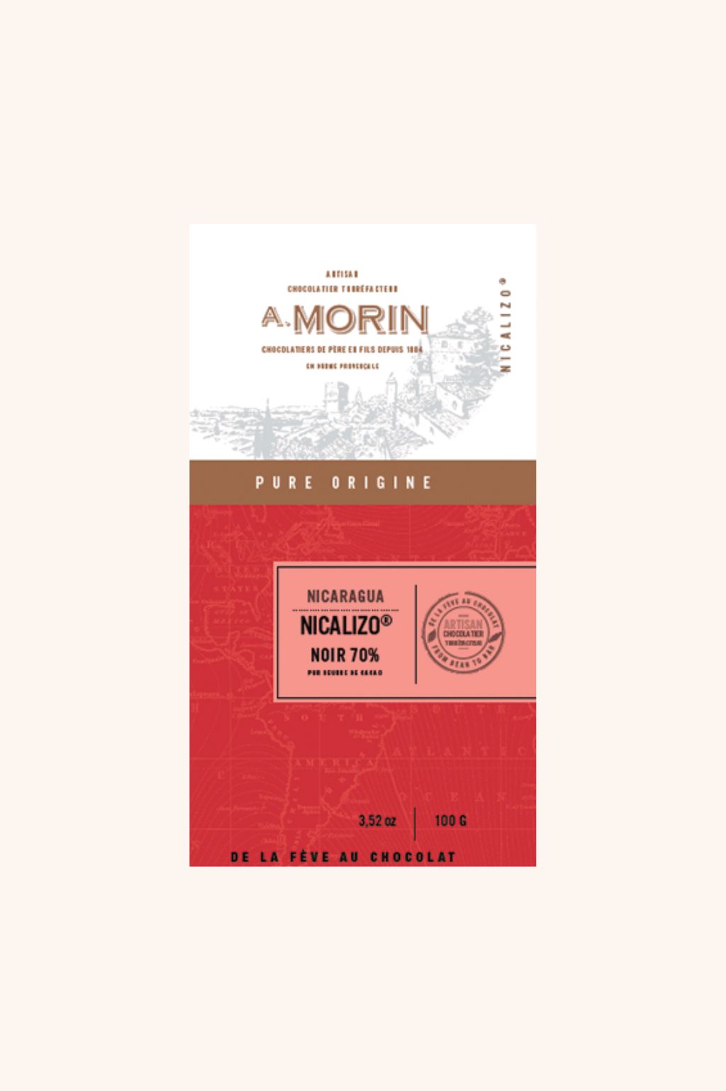 Tablette de chocolat noir Nicaragua Nicalizo 70% - 100g