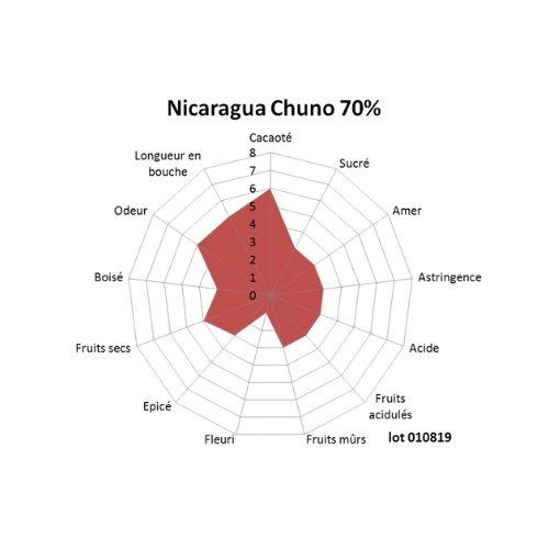 Bloc de chocolat noir Nicaragua Chuno 70% - 1kg