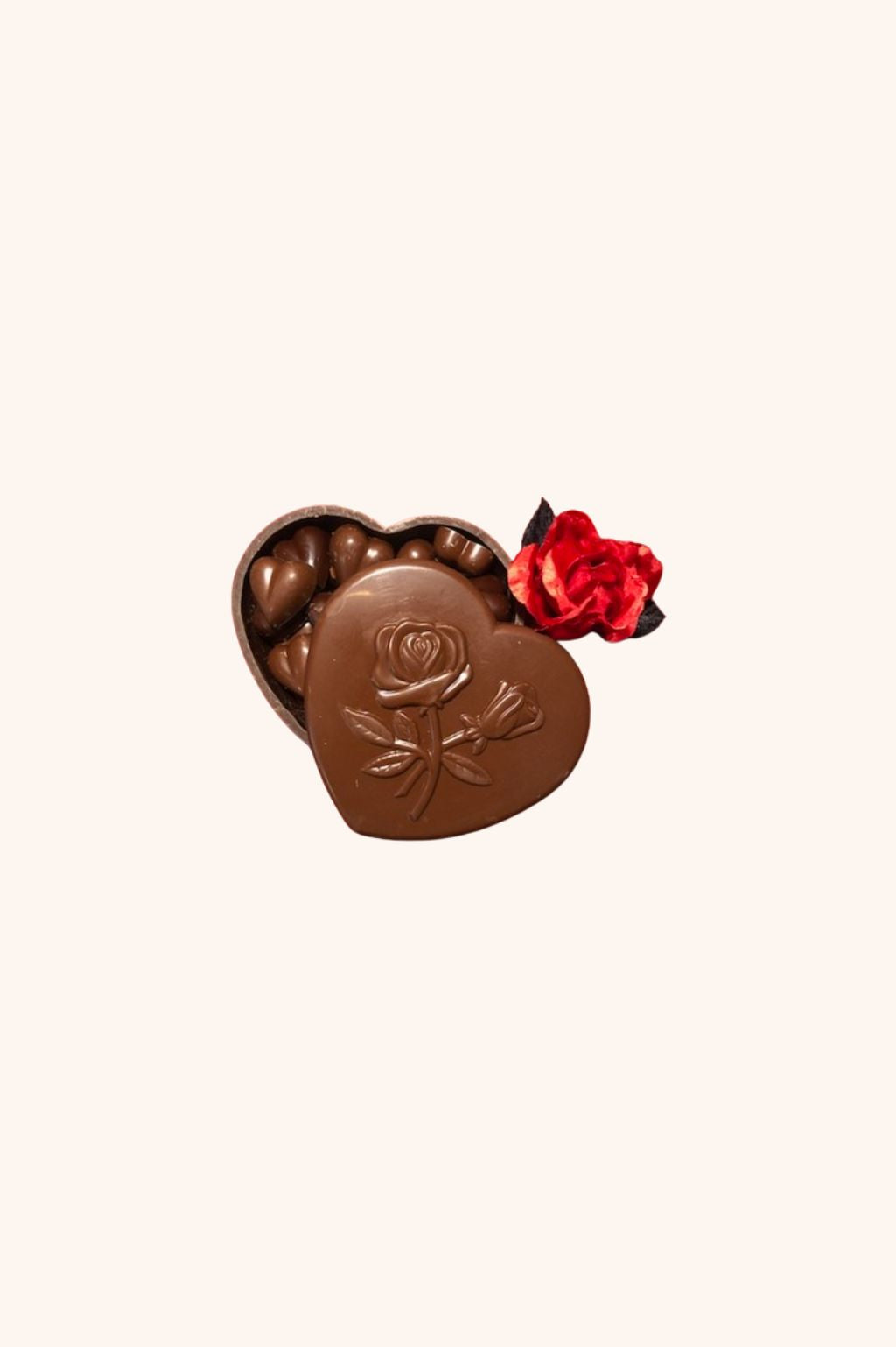 Moulage bonbonniere coeur chocolat lait