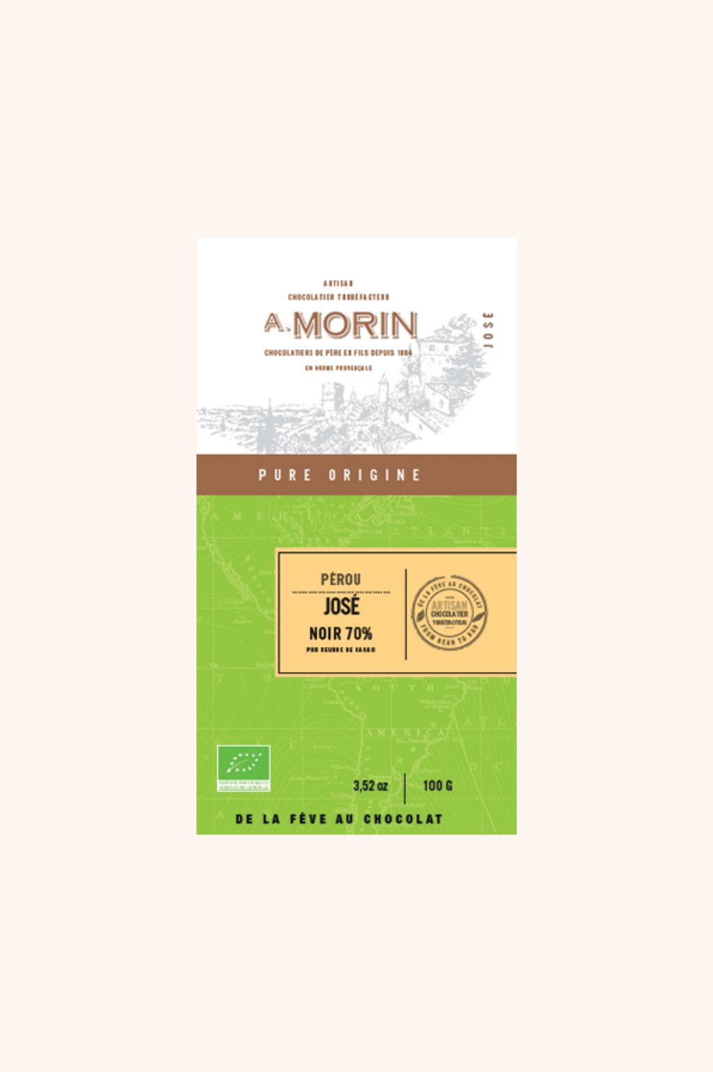 Tablette de chocolat noir Pérou José 70% - 100g