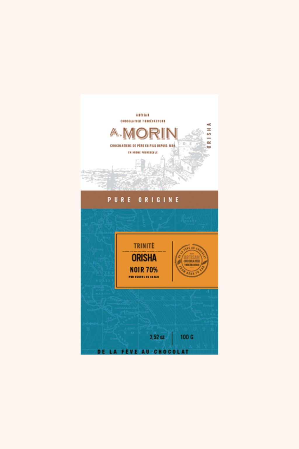 Tablette de chocolat noir Trinité Orisha 70% - 100g