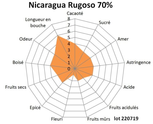 Nicaragua Rugoso 70% lot 220719 Bloc de chocolat noir Nicaragua Rugoso 70% 1kg – Image 2