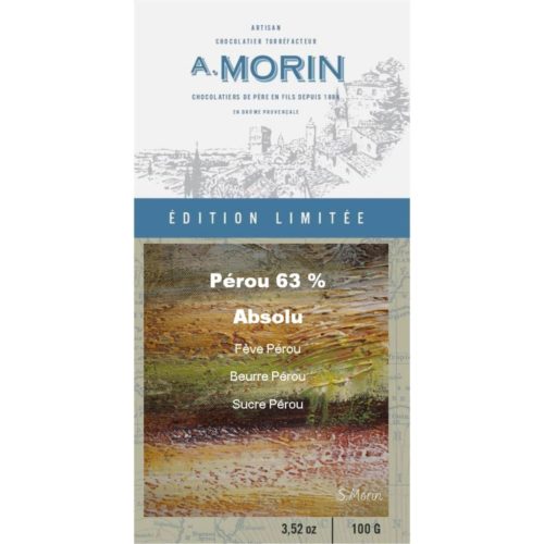 Perou absolu 63% Tablette de chocolat noir Pérou absolu 63% 100g – Image 1