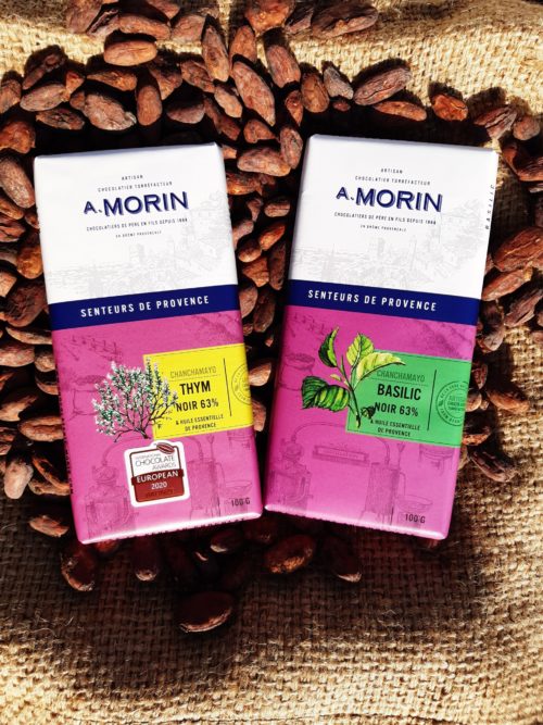 Tablette de chocolat noir à l'huile essentielle Basilic 63% 100g – Image 2