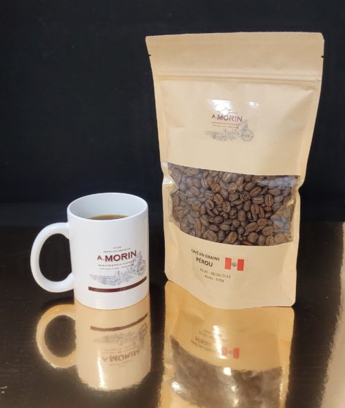 Tasse et sachet de café Sachet de grains de café Pérou 300g – Image 1