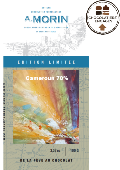 Cameroun 70 Tablette de chocolat noir Cameroun 70% 100g – Image 1